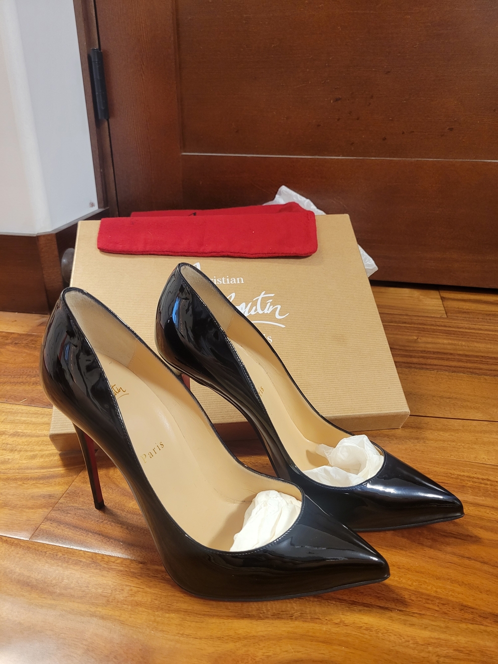 Christian Louboutin Black Patent Pigalle 100 Pumps